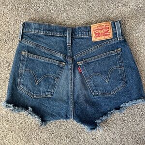 Levi's 501 Button Up Women's Blue Denim Shorts